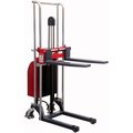 Pake Handling Tools Powered Stacker, 880 lb. Cap, 59" Lift Height, Adjustable Fork PAKES01